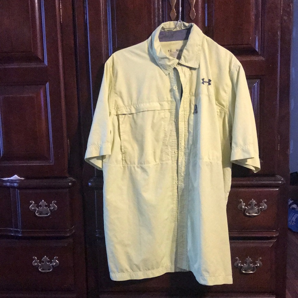 Under armor button down short sleeve shirt